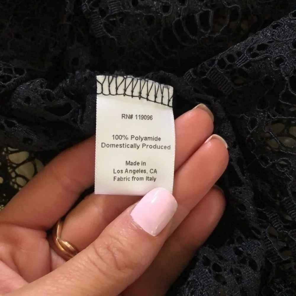 Nightcap sheer merletto lace top